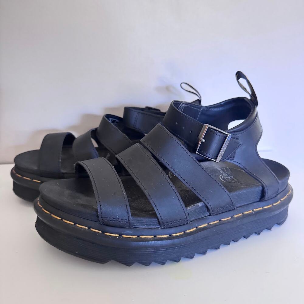Dr. Martens Black Leather Blaire Sandals EU 39 US 8